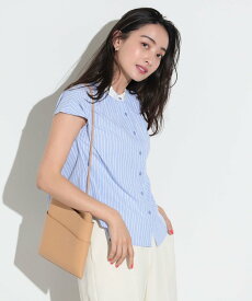 BEAMS HEART WOMEN BEAMS HEART / クレリック ストライプシャツ ビームス ハート トップス シャツ・ブラウス ブルー ホワイト ネイビー【送料無料】