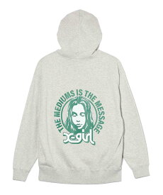 X-girl CIRCLE BACKGROUND FACE SWEAT HOODIE パーカー X-girl エックスガール トップス パーカー・フーディー グレー レッド ネイビー【送料無料】