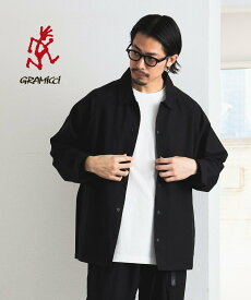 B:MING by BEAMS GRAMICCI * CITY DWELLERS / 別注 ウールライク コーチジャケット (セットアップ対応) 24SS グラミチ 通勤通学 ビーミング ライフストア バイ ビームス ジャケット・アウター ブルゾン・ジャンパー ブラック ベージュ【送料無料】