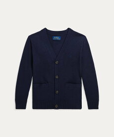 POLO RALPH LAUREN (ボーイズ 2才~7才)コットン Vネック カーディガン ラルフローレン トップス カーディガン ネイビー【送料無料】