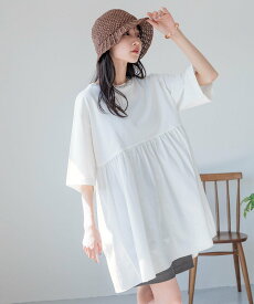 LOWRYS FARM カイテキノウチュニックSS ローリーズファーム トップス カットソー・Tシャツ ホワイト ブラック ネイビー【送料無料】