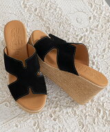 INTER-CHAUSSURES SELECT 【Oh my Sandals】クッションインソール厚底ミュールサンダル インターショシュ…