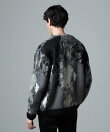 アート柄ニットカーディガン