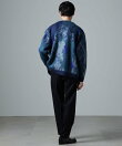 アート柄ニットカーディガン