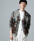アート柄ニットカーディガン