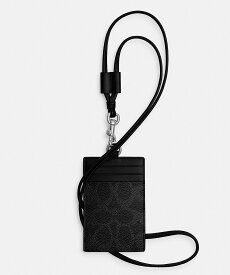 COACH ID ランヤード・シグネチャー コーチ 財布・ポーチ・ケース パスケース・定期入れ ブラック【送料無料】