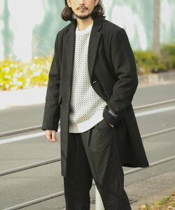 ABAHOUSE」 チェスターコート 48 ダークグリーン メンズ ABAHOUSE 
