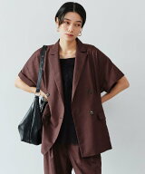 UNITED ARROWS green label relaxing [size SHORTあり]ライト リネンライク ハーフスリーブ ジャケット U…