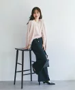 【アンサンブル可・極上の肌触り】へアリーフェザークルーネックカーディガン