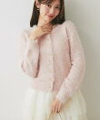 【アンサンブル可・極上の肌触り】へアリーフェザークルーネックカーディガン