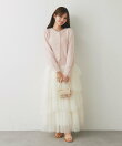 【アンサンブル可・極上の肌触り】へアリーフェザークルーネックカーディガン
