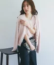 【アンサンブル可・極上の肌触り】へアリーフェザークルーネックカーディガン