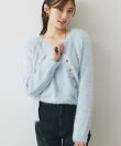 【アンサンブル可・極上の肌触り】へアリーフェザークルーネックカーディガン