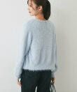 【アンサンブル可・極上の肌触り】へアリーフェザークルーネックカーディガン
