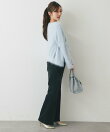 【アンサンブル可・極上の肌触り】へアリーフェザークルーネックカーディガン