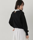 レースカラーニットトップス 衿取り外し可能