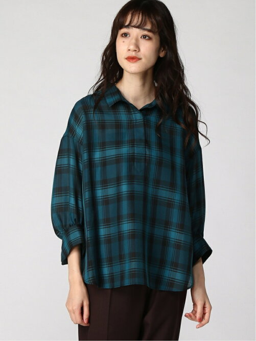 Leilian レリアン チェック柄ブラウス Rakuten Fashion 楽天