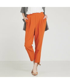 【SALE／68%OFF】abahouse mavie 【感嘆パンツ】タックテーパードパンツ アバハウス マヴィ パンツ スラックス・ドレスパンツ ブルー ホワイト ブラック オレンジ イエロー