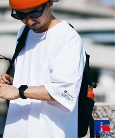 JOURNAL STANDARD relume 吸水速乾 RUSSELL ATHLETIC 別注 Dri-Power(R) BIG Tシャツ ジャーナル スタンダード レリューム トップス カットソー・Tシャツ ブルー グレー ブラック ホワイト【送料無料】