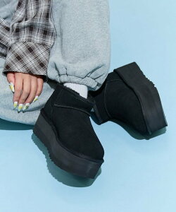 UGG W CLASSIC ULTRA MINI PLATFORM(ꃀ[gu[c)[6~8TCYWJ]yWJz t[NXXgA V[YEC u[c O[ ubN uEyz