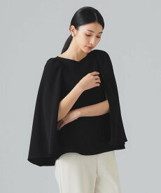EFFE BEAMS M・fil / ギャザー ケープ ブラウス デミルクス ビームス トップス シャツ・ブラウス ブラック【送料無料】