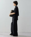 バックサテンドロストパンツ