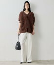 バックサテンドロストパンツ