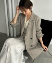 DouDou 【REI企画】メランジダブルジャケット ドゥドゥ ジャケット・アウター テーラードジャケット・ブレザー グレー…