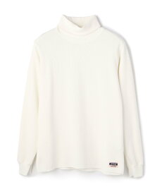 【SALE／40%OFF】Schott LS HONEYCOMB TURTLENECK T-SHIRT/ハニカム タートルネックTシャツ ショット トップス カットソー・Tシャツ ホワイト ブラック【送料無料】