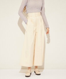 【SALE／50%OFF】DEICY ハイウエストタックワイドパンツ デイシー パンツ その他のパンツ ホワイト ブルー【送料無料】