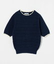 【SALE／30%OFF】a day in the life スカシボーダー ショートスリーブニット -ウォッシャブル-＜A DAY IN THE LIFE＞ ユナイテッドアローズ アウトレット トップス ニット ネイビー ホワイト