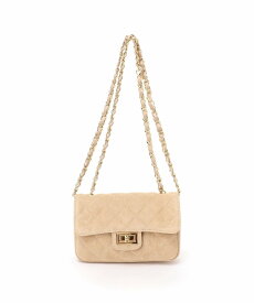 B.C STOCK 《予約》AULENTTI/オウレンティ キルティング チェーン ショルダーバッグ ベーセーストック バッグ ショルダーバッグ ブラック ベージュ【送料無料】
