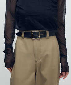 1er Arrondissement ＜ATELIER AMBOISE (アトリエ アンボワーズ)＞レザーベルト プルミエアロンディスモン ファッション雑貨 ベルト ブラック【送料無料】