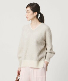 UNITED ARROWS フォックスカシミヤ バイカラー Vネックニット ユナイテッドアローズ トップス ニット【送料無料】