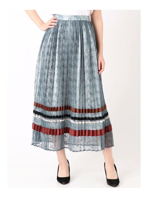Mercuryduo ボーダー切替レースプリーツスカート Rakuten Fashion Mercuryduo ボーダー切替レースプリーツスカート Rakuten Fashion