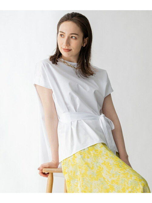 自由区 洗える Sサイズ有 シャツライクジャージー フレンチスリーブ カットソー Rakuten Fashion 楽天ファッション 旧楽天ブランドアベニュー Dn1698