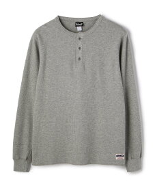 【SALE／40%OFF】Schott LS HONEYCOMB HENLEYNECK T-SHIRT/ハニカム ヘンリーネック ショット トップス カットソー・Tシャツ ブラック ホワイト【送料無料】