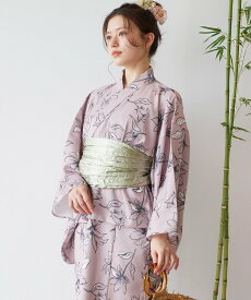 【SALE／60%OFF】Feroux 【洗える・2WAY】 簡単着付け 浴衣 3点セット フェルゥ 着物・浴衣・和装小物 着物 ピンク ブルー【送料無料】