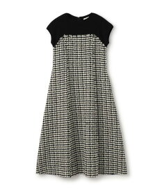 【SALE／60%OFF】Ballsey ニットコンビツイード フレンチスリーブワンピース トゥモローランド ワンピース・ドレス ワンピース ベージュ ブラック【送料無料】