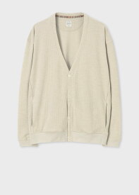 Paul Smith エアリーテクスチャージャージ カーディガン ポール・スミス トップス ニット ベージュ ブラック【送料無料】