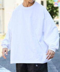 【SALE／40%OFF】CHOW DOWN ワイドシルエット ワンポイント刺繍 クルーネック ロングスリーブTシャツ 【限定展開】 25AW フリークスストア トップス カットソー・Tシャツ ブラック グレー ホワイト ネイビー