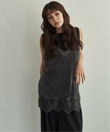 【SALE／20%OFF】notch. シアーベロア裾レースキャミ ノッチ トップス その他のトップス ホワイト グレー…