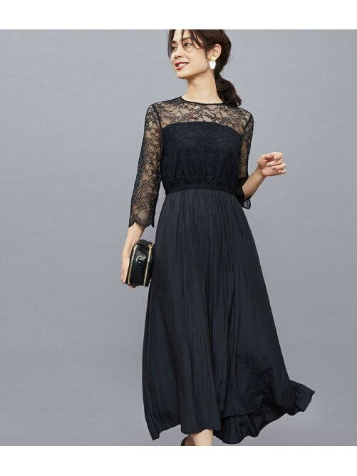 Rope 結婚式にも レースコンビロングワンピース Rakuten Fashion 楽天ファッション 旧楽天ブランドアベニュー T