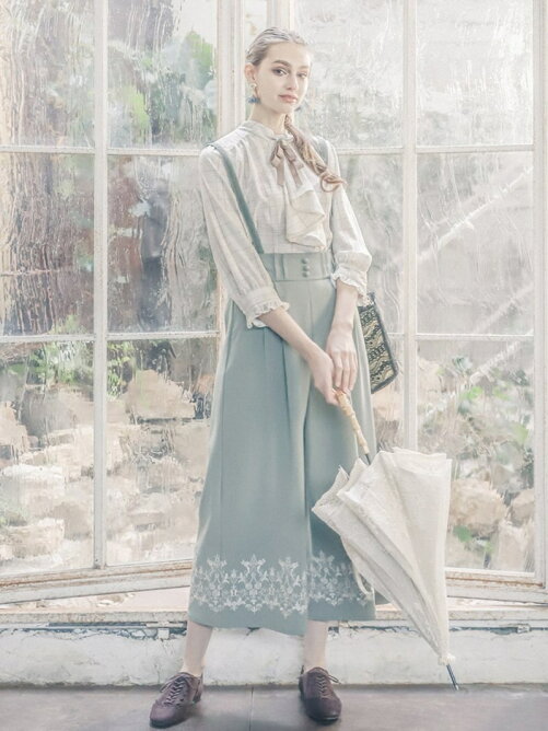 Axes Femme W 裾刺繍サス付ワイドパンツ Rakuten Fashion 楽天ファッション 旧楽天ブランドアベニュー Cr1699
