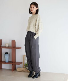 【SALE／36%OFF】LOWRYS FARM ナミナミショートプルオーバーLS ローリーズファーム トップス ニット ネイビー ホワイト グリーン