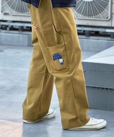 BEN DAVIS / WHITE LABEL 【BEN DAVIS(ベンデイビス)】 EMBRO PAINTER PANTS / ペインター 配色 刺繍 ストレート ワイドシルエット ワーク ゴリラ ルーズ ナバル パンツ その他のパンツ ブラック ホワイト オレンジ カーキ ブラウン グリーン ブルー【送料無料】