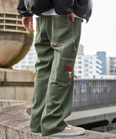 BEN DAVIS / WHITE LABEL 【BEN DAVIS(ベンデイビス)】 EMBRO PAINTER PANTS / ペインター 配色 刺繍 ストレート ワイドシルエット ワーク ゴリラ ルーズ ナバル パンツ その他のパンツ ブラック ホワイト オレンジ カーキ ブラウン グリーン ブルー【送料無料】