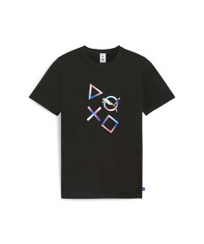 PUMA メンズ PUMA x PlayStation グラフィック 半袖 Tシャツ プーマ トップス カットソー・Tシャツ ブラック【送料無料】