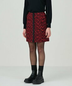 【SALE／50%OFF】GRACE CONTINENTAL リボンヤーンツイードスカート グレースコンチネンタル スカート ミニスカート レッド【送料無料】