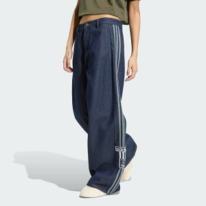 adidas �y�����z�A�f�B�_�X adidas �ԕi�� ADIBREAK MID RISE WIDE LEG DENIM PANT �A�f�B�_�X �p���c ���̑��̃p���c �u���[�y���������z